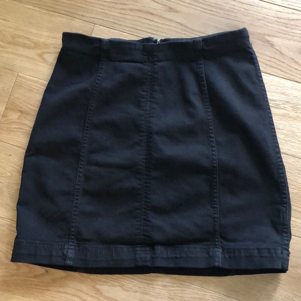 Free People Black Mini Skirt